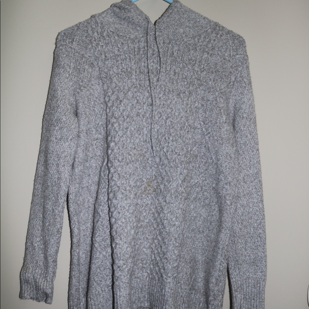 Knitted hooded sweater